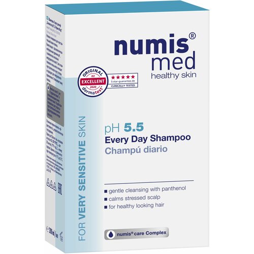 Шампунь для волос pH 5,5 для ежедневного применения для чувствительной кожи головы с пантенолом, 200 мл