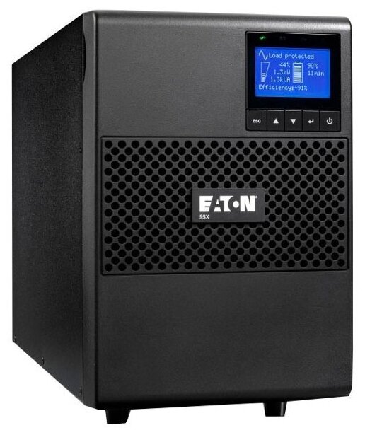 ИБП Eaton 9SX 1500I, двойного преобразования, конструктив корпуса башня, LCD, 1500VA, 1350W, розетки IEC 320 C13 6шт, Mini-Slot, USB, RS232, RPO, ROO, ШхГхВ 160х357х252мм, вес 18.5кг, гарантия 2 года. Eaton 9SX 1500i (9SX1500I)