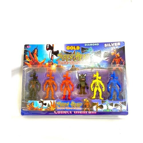 Набор из 6 популярных фигурок Сиренеголовых и Кэртун Кэт