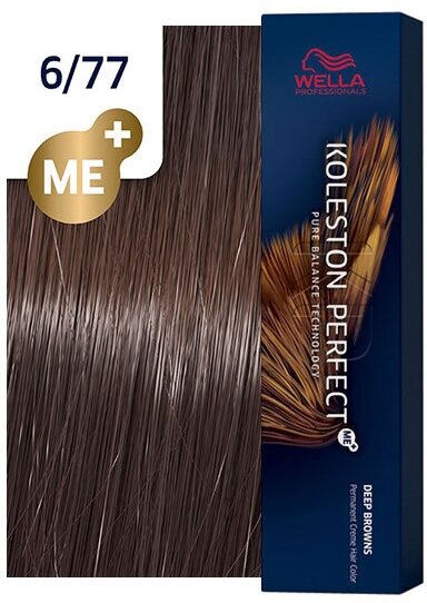 Wella крем-краска Koleston Perfect Me+ Deep Browns 6/77Темный блонд коричневый интен для волос 60 мл