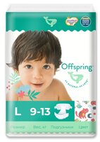 Offspring подгузники L (9-13 кг) 36 шт. котики