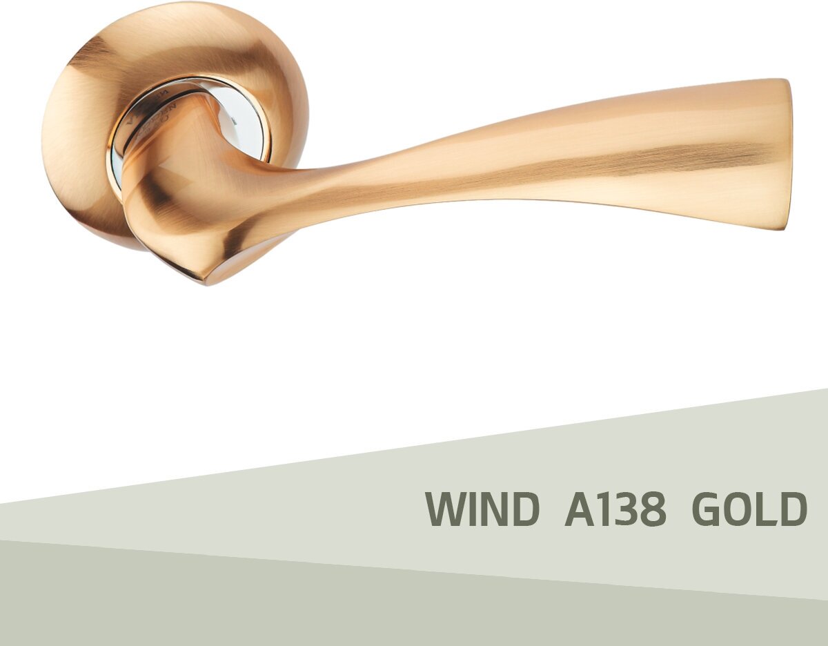 Дверные межкомнатные ручки ADDEN BAU WIND A138 GOLD