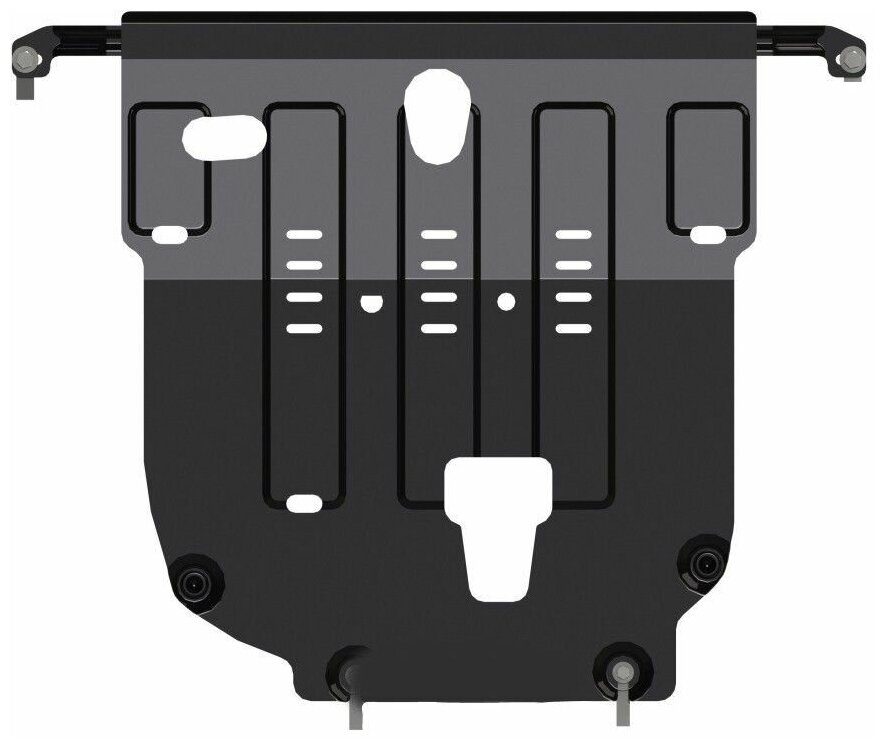 Защита картера и КПП Sheriff на Хендай Солярис 2017-2022, модель №2, сталь 1,8мм, арт:10.3322
