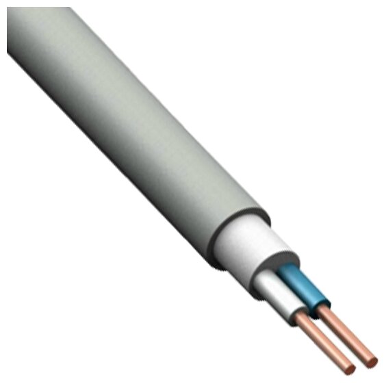 Провод электрический/кабель ГОСТ NYM 2х1,5 (N,PE) - 20 м. Конкорд - фотография № 1