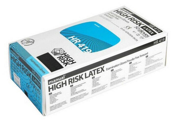 Перчатки High Risk латекс M (упак.:50шт) (115611) Noname - фото №17