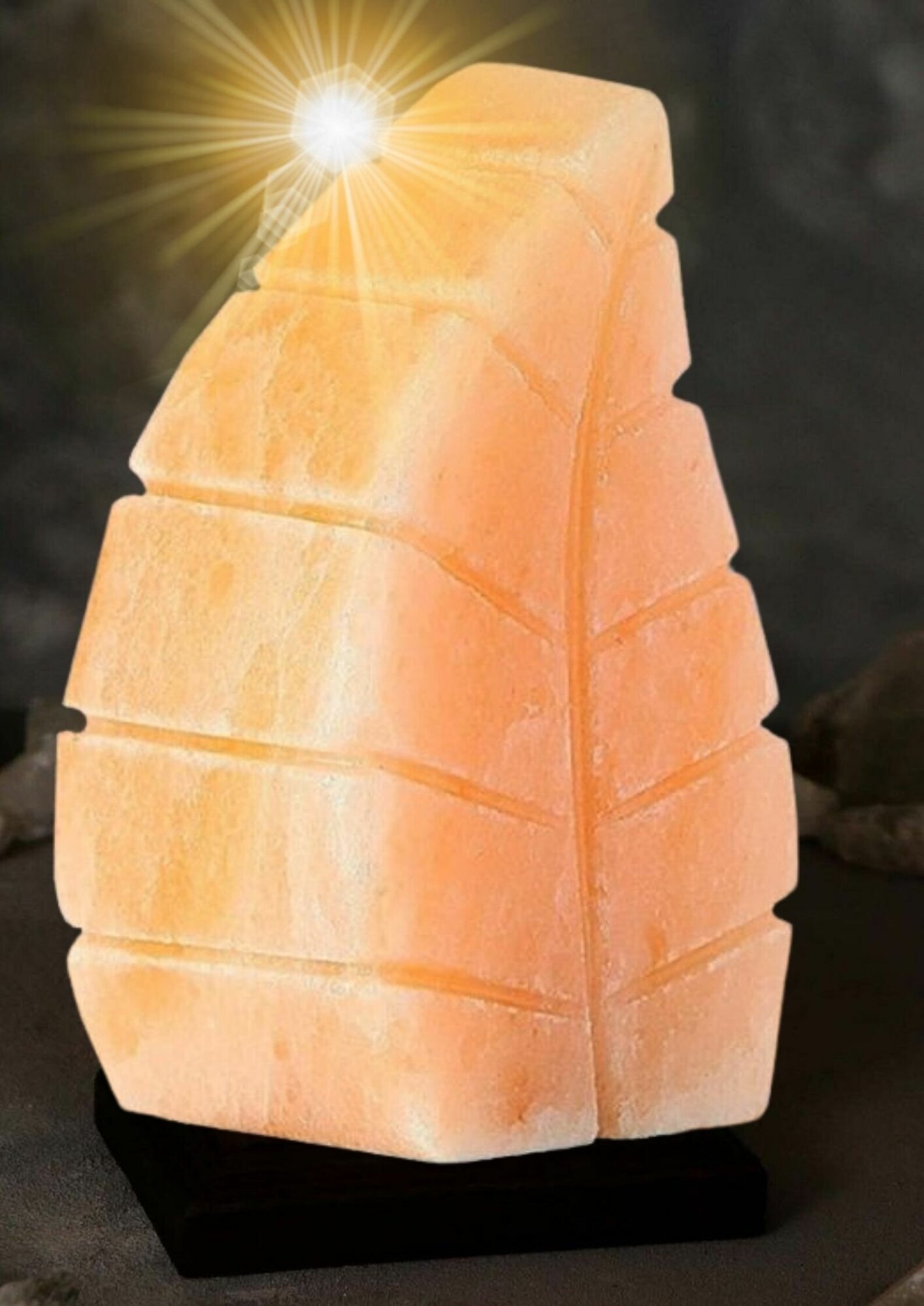 Соляная лампа "Лист" Barry Leaf (гималайская соль), настольная - фотография № 1