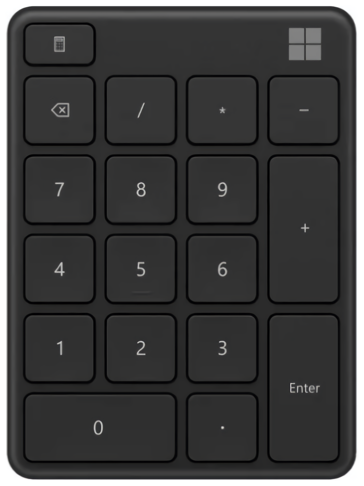 Клавиатура Microsoft Bluetooth Compact Numpad Black (23O-00005)