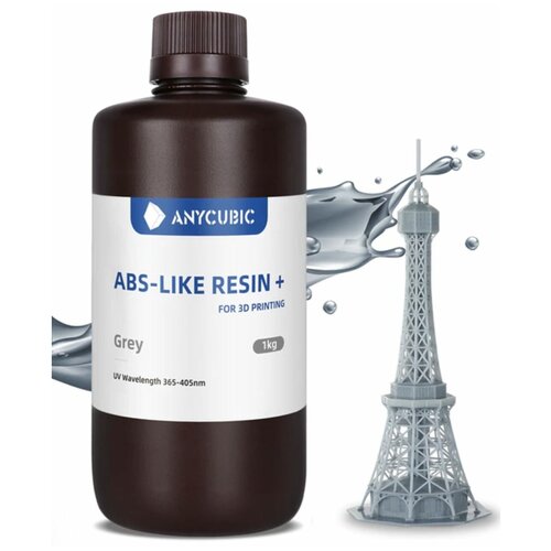 Фотополимерная смола Anycubic ABS-LIKE+ Resin для 3D принтера 1 кг - Серая (grey) 1 литр