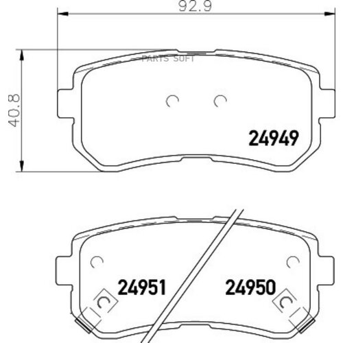 BEHR-HELLA 8DB355029-711 Колодки торм. зад. NAO