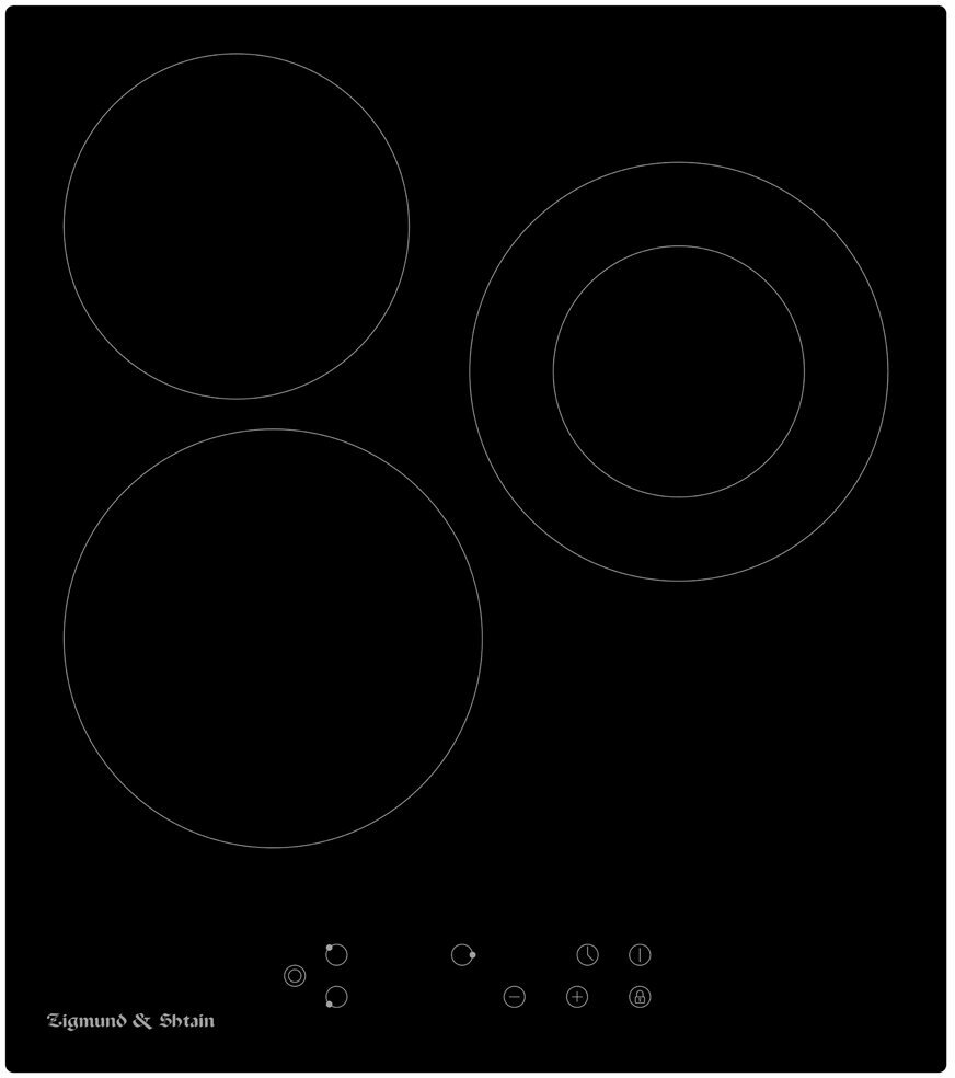 Варочная поверхность Zigmund&Shtain CN 37.4 B /черн., 3-х комф., сенс. упр./Китай