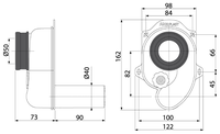 Сифон для биде AlcaPLAST A45B