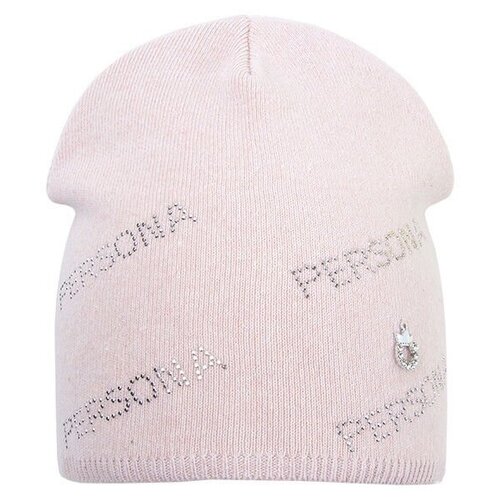 Шапка для девочки Persona, цвет бледно-розовый, весна-осень, размер 50-52