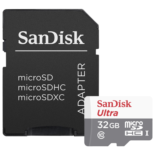 фото Карта памяти SanDisk Ultra microSDHC Class 10 UHS-I 80MB/s 32GB + SD adapter