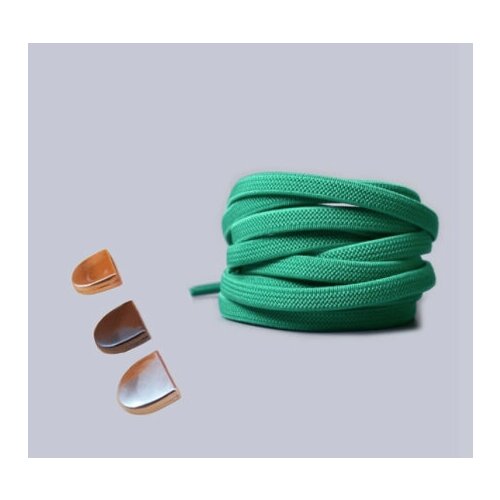Эластичные шнурки без завязок с металлическим наконечником (Зеленые)