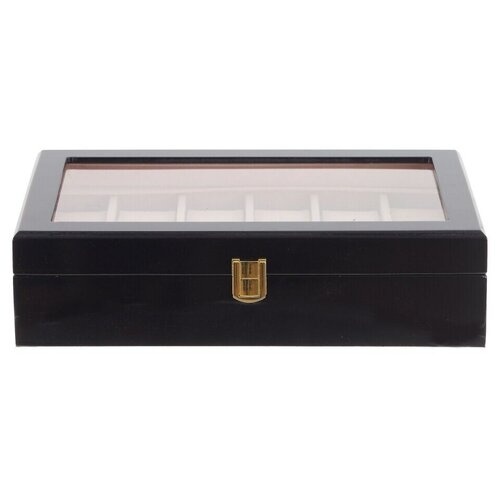 Шкатулка для 12 часов OLDIM, дерево, отделение для украшений, черный