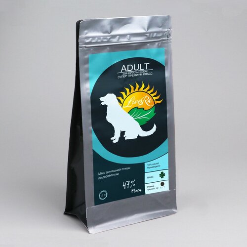 LiveRA для cобак Adult мясо домашней птицы по-деревенски 1,2кг х 2шт