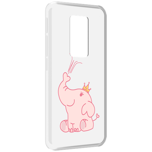 Чехол MyPads слоник-принц детский для Motorola Defy 2021 задняя-панель-накладка-бампер