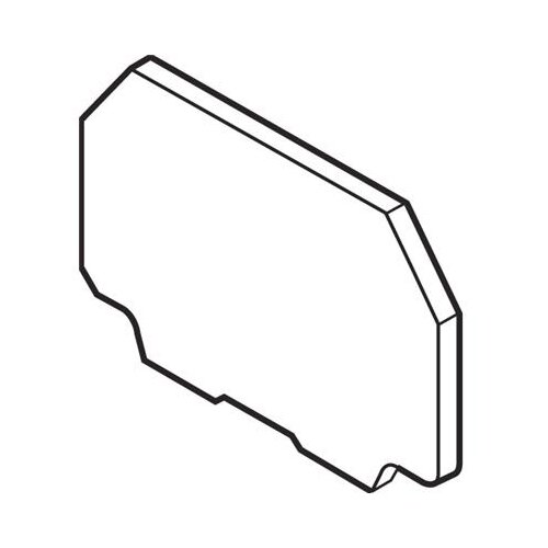 Торцевая и разделительная пластина (изолятор) для клеммного блока ABB 1SNA399577R0200, 1 шт.