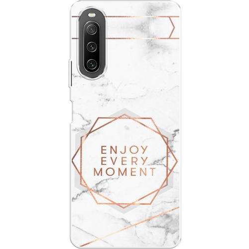 Силиконовый чехол на Sony Xperia 10 IV / Сони Иксперия 10 IV Enjoy every moment мрамор силиконовый чехол enjoy every moment мрамор на sony xperia xz3 сони иксперия xz3