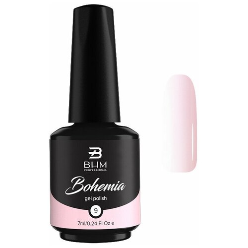 BHM Professional, Лак для ногтей, гелевый, Primrose Pink 009, 7 мл