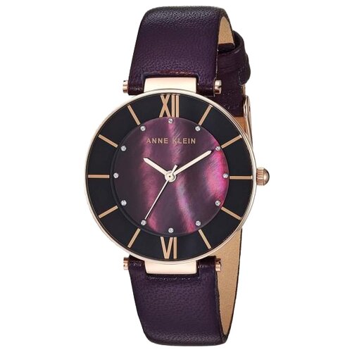 Наручные часы ANNE KLEIN Leather, фиолетовый, красный наручные часы тик так кварцевые корпус нерж сталь ремешок кожа розовый