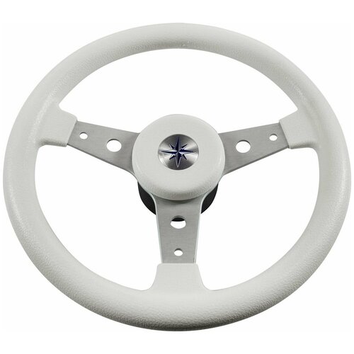 Рулевое колесо DELFINO обод белый, спицы серебряные д. 340 мм VN70401-08 колесо рулевое leader tanegum 400 мм обод серый спицы серебрянные