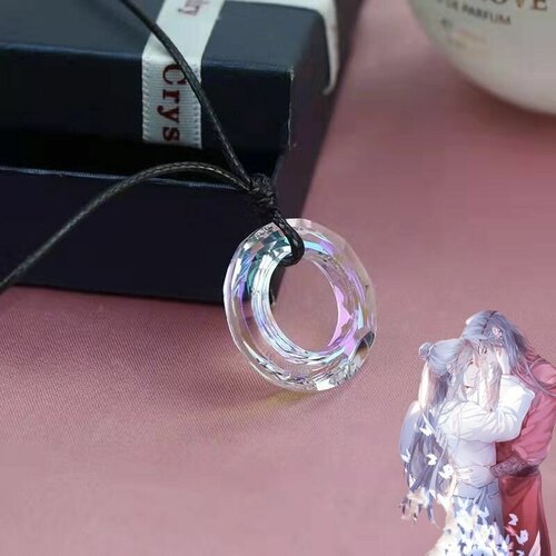 Колье, длина 60 см, бесцветный