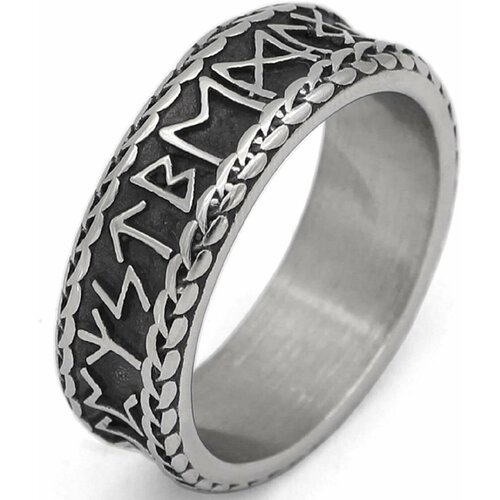 фото Кольцо из нержавеющей стали с рунами нет бренда