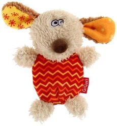 Игрушка для собак GiGwi Plush Friendz Собачка (75304) бежевый/оранжевый/желтый