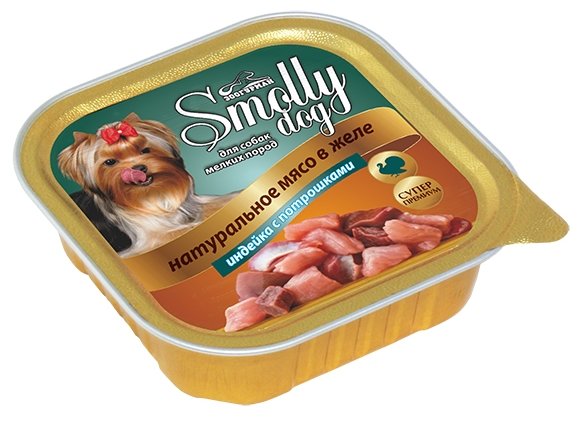 Зоогурман Консервы для собак Smolly dog Индейка с потрошками (8719) 0,1 кг 18955 (26 шт)