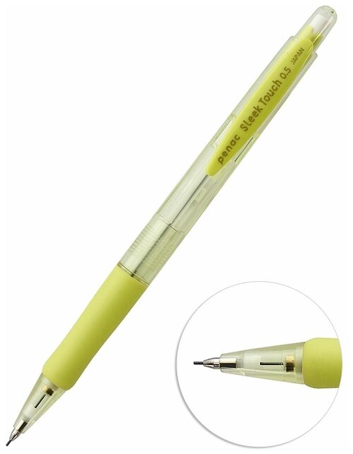 Механический карандаш HB 0,5мм PENAC Sleek Touch Pastel, корпус пастельно-салатовый