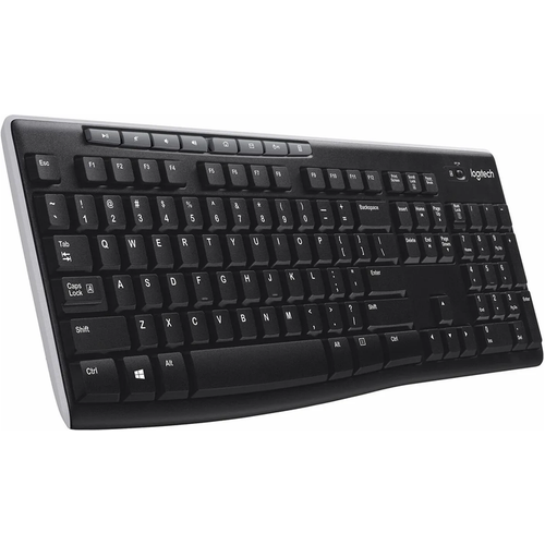 Клавиатура Logitech K270 черный/белый USB беспроводная Multimedia logitech k400 plus wireless touch keyboard w touchpad for android smart tv computer peripheral