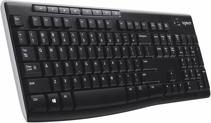 Клавиатура Logitech K270 черный/белый USB беспроводная Multimedia