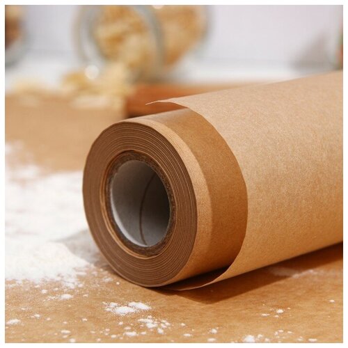 MARU Пергамент силиконизированный, коричневый, жиростойкий, 38 см х 25 м