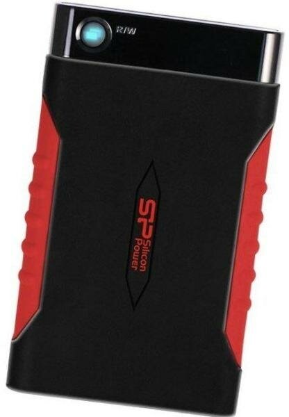 Внешний жесткий диск 2.5 USB3.0 2 Tb Silicon Power A15 Armor SP020TBPHDA15S3L черный/красный