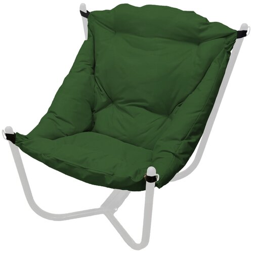 Кресло M-Group ЧИЛ белый 12360104, зеленая подушка кресло