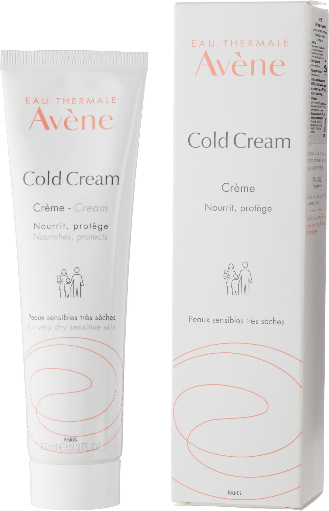 Крем Avene (Авен) питательный защитный Cold Cream для сухой и чувствительной кожи 100 мл Pierre Fabre Dermocosmetique - фото №1