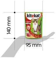 Корм для кошек Kitekat (0.085 кг) 1 шт. Сочные кусочки. С говядиной в соусе 0.085 кг 1