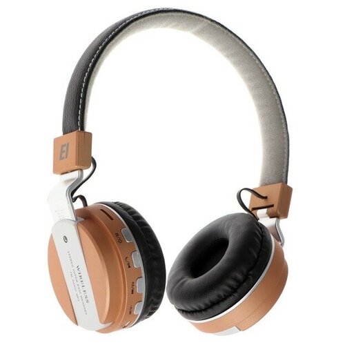 Наушники ELTRONIC 4464 беспроводные полноразмерные BT microSD FM микрофон золотистые 97300₽