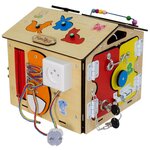 Бизиборд Домик Бизидом, игрушки для девочек, мальчиков, подарки детям - изображение