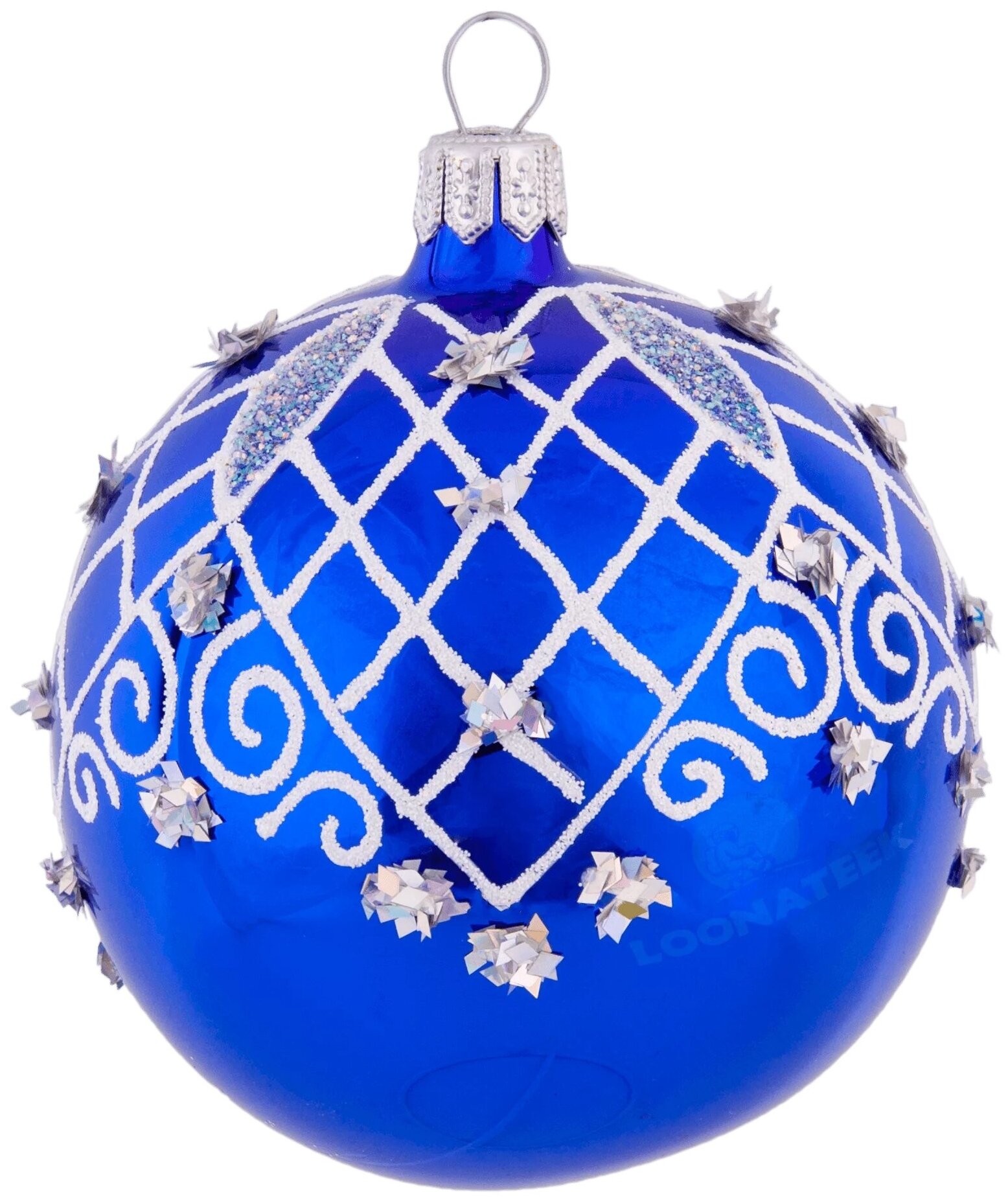 Ёлочный шар Кокетка арт. C1821 (синий)