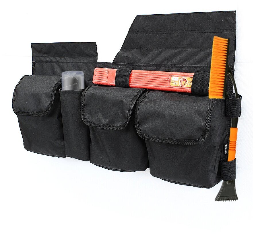 Органайзер на дверь багажника автомобиля Шевроле Нива, сумка для инструментов в машину LADA Niva Travel 760x90x430 мм черный, Tplus