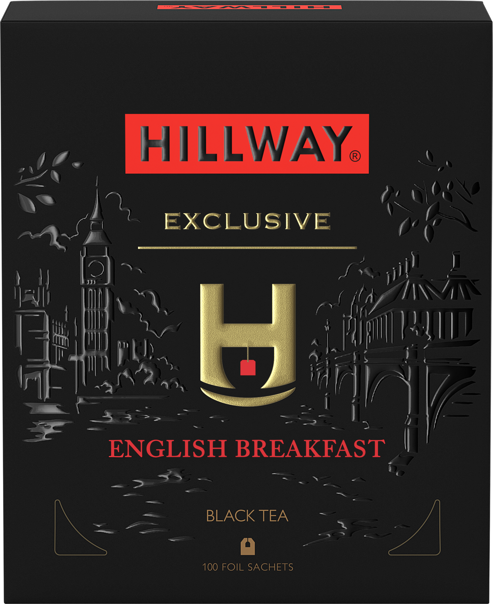 Чай черный Hillway English Breakfast в пакетиках, 200 г, 100 пак.