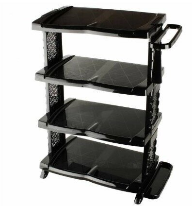 фото Полка для обуви "Комфорт" 4 секции цвет чёрный 4430922