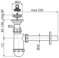 Сифон для раковины AlcaPLAST A410