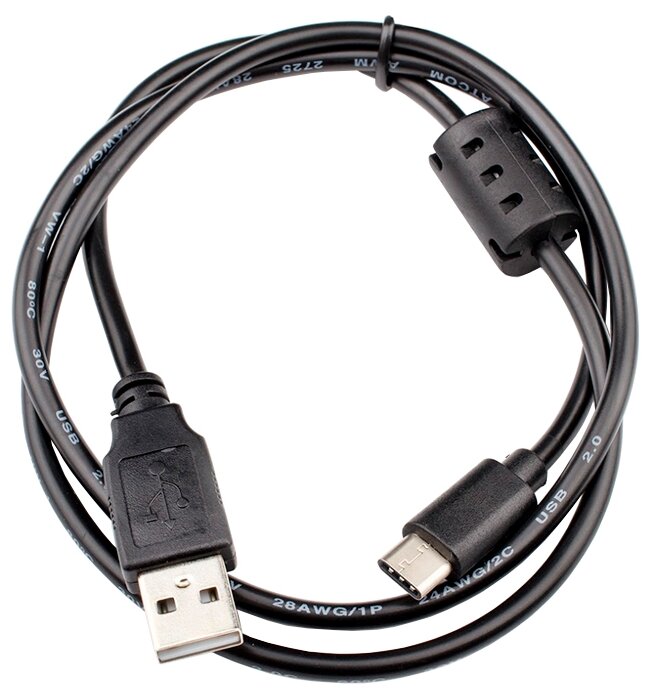 Кабель Atcom USB Type-C - USB (AT6255) 1.8 м черный фото 2