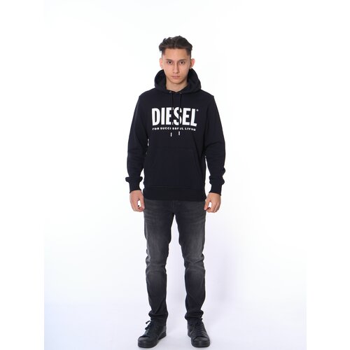 фото Diesel толстовка черная с капюшоном (l)