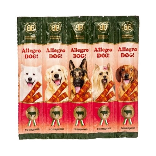 Лакомство для собак B&B Allegro Dog! Мясные колбаски говядина, 50 г