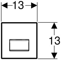 Кнопка смыва GEBERIT 116.016.SD.1 HYTOUCH зеркальное дымчатое стекло