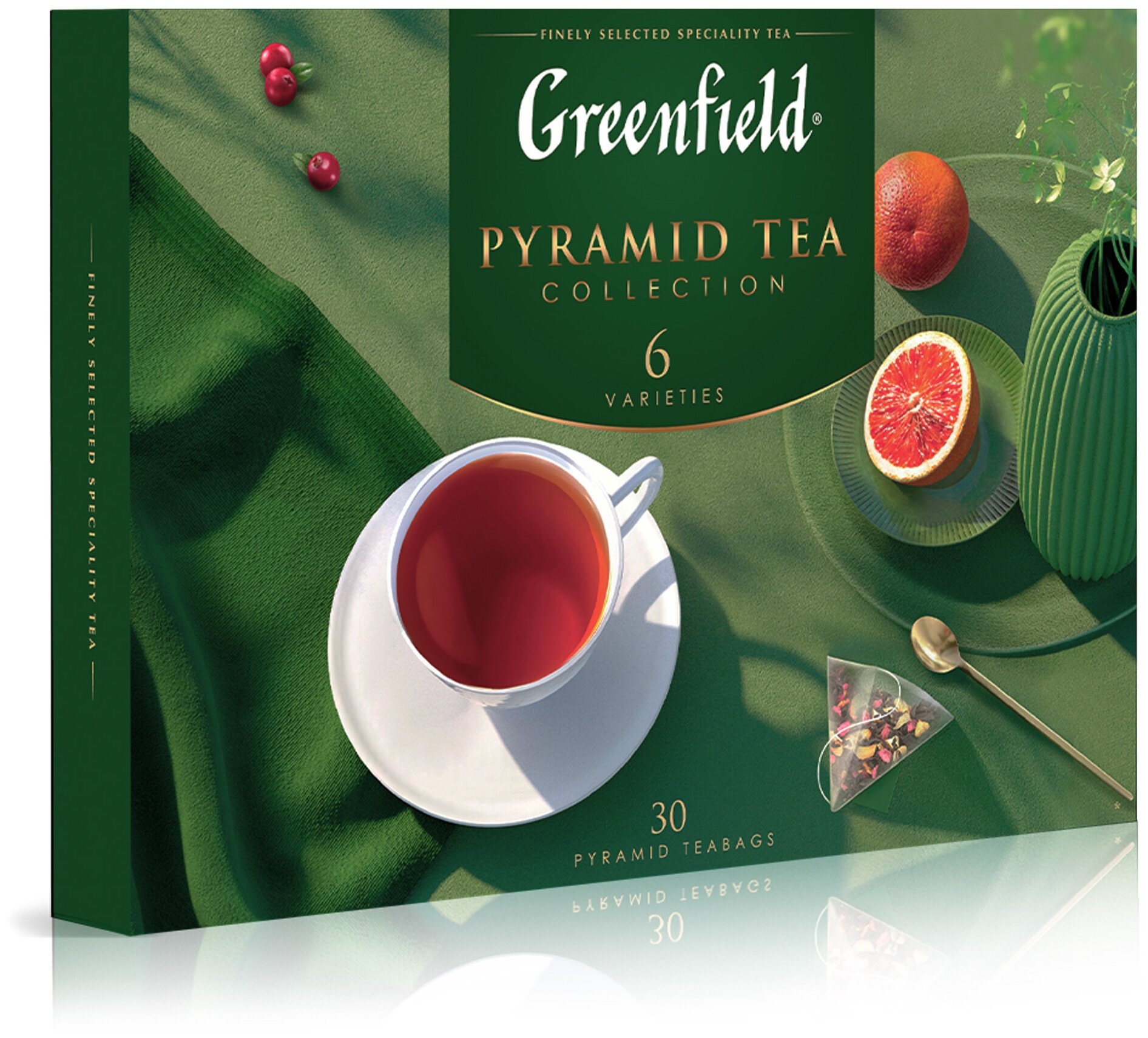 Набор Чай в пирамидках Greenfield Pyramid Tea Collecton, 6 видов, 30 шт — купить в интернет-магазине по низкой цене на Яндекс Маркете